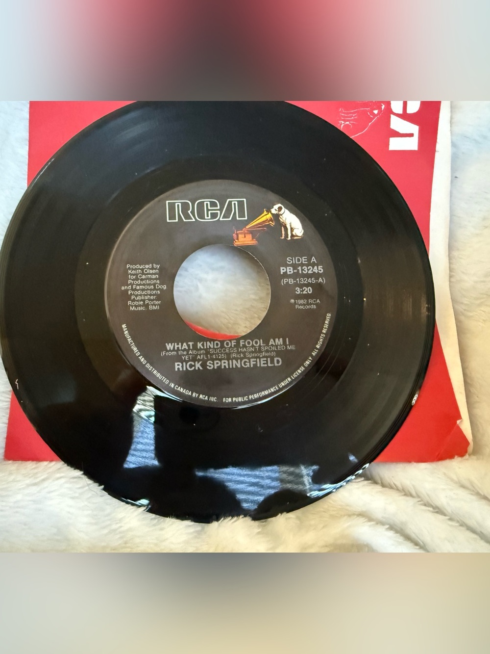 🌑 5/$12 Rick Springfield What Kind of Fool Am I/calling all girls 7 inch single